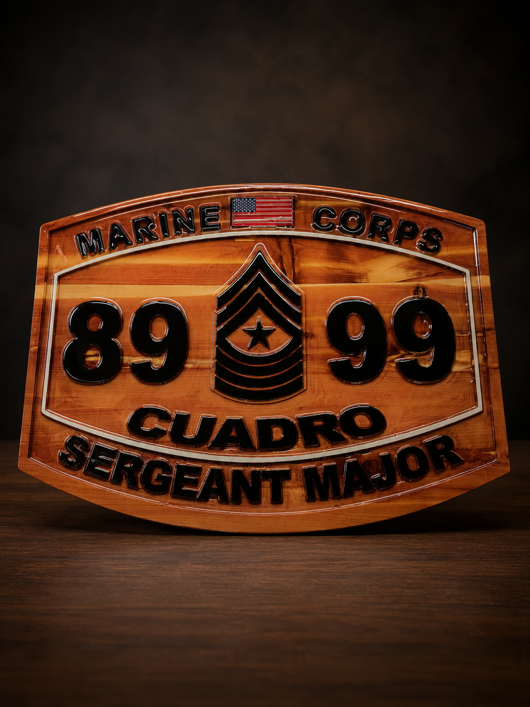 Sergeant Major Retirement Plaque handcrafted by Figtree Customs