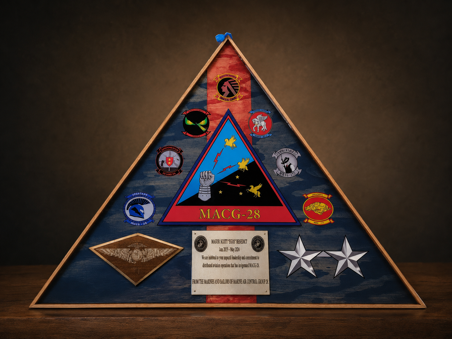 MACG-28 Command Plaque handcrafted by Figtree Customs