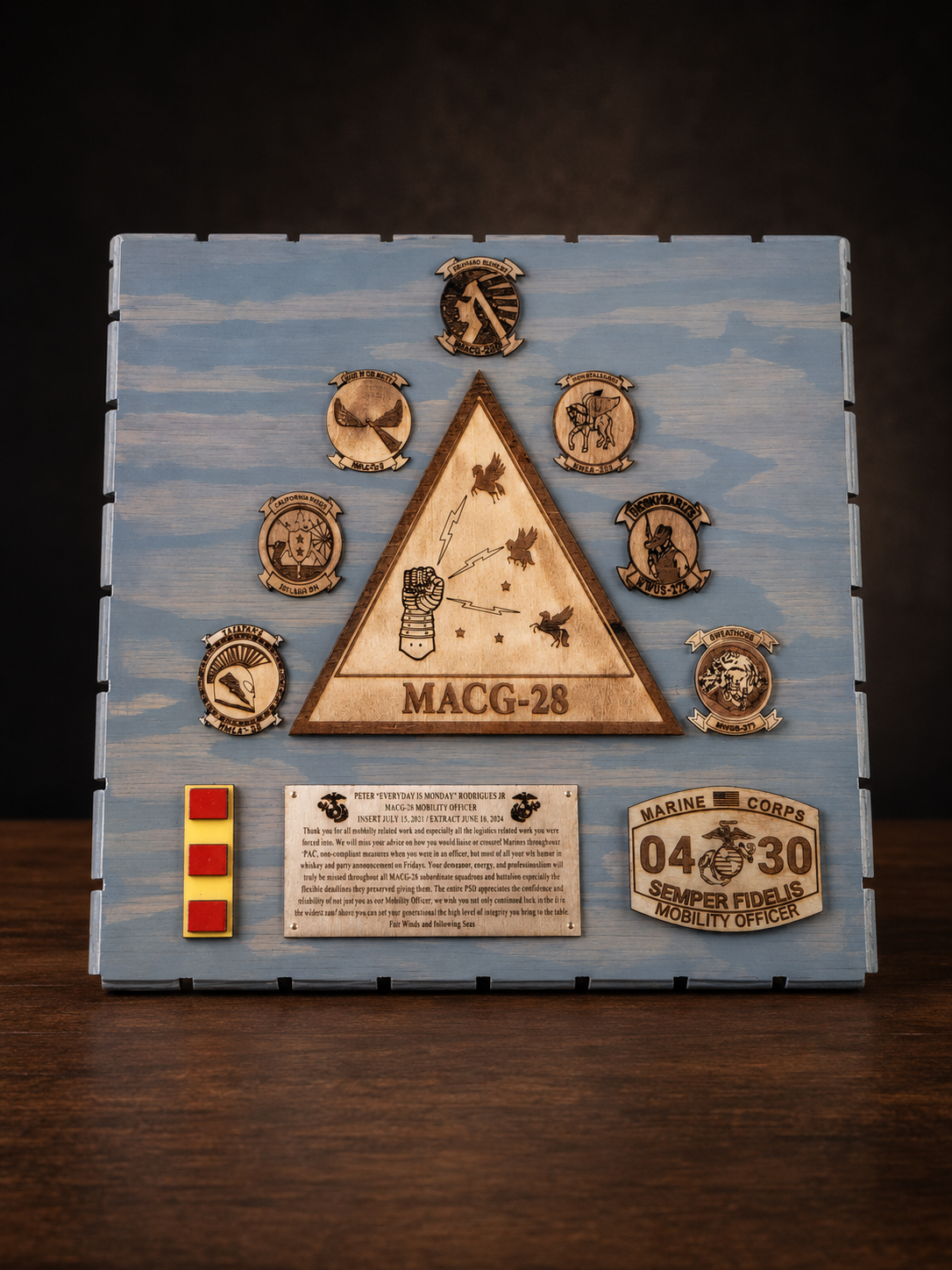 Sergeant Major Legacy Plaque handcrafted by Figtree Customs