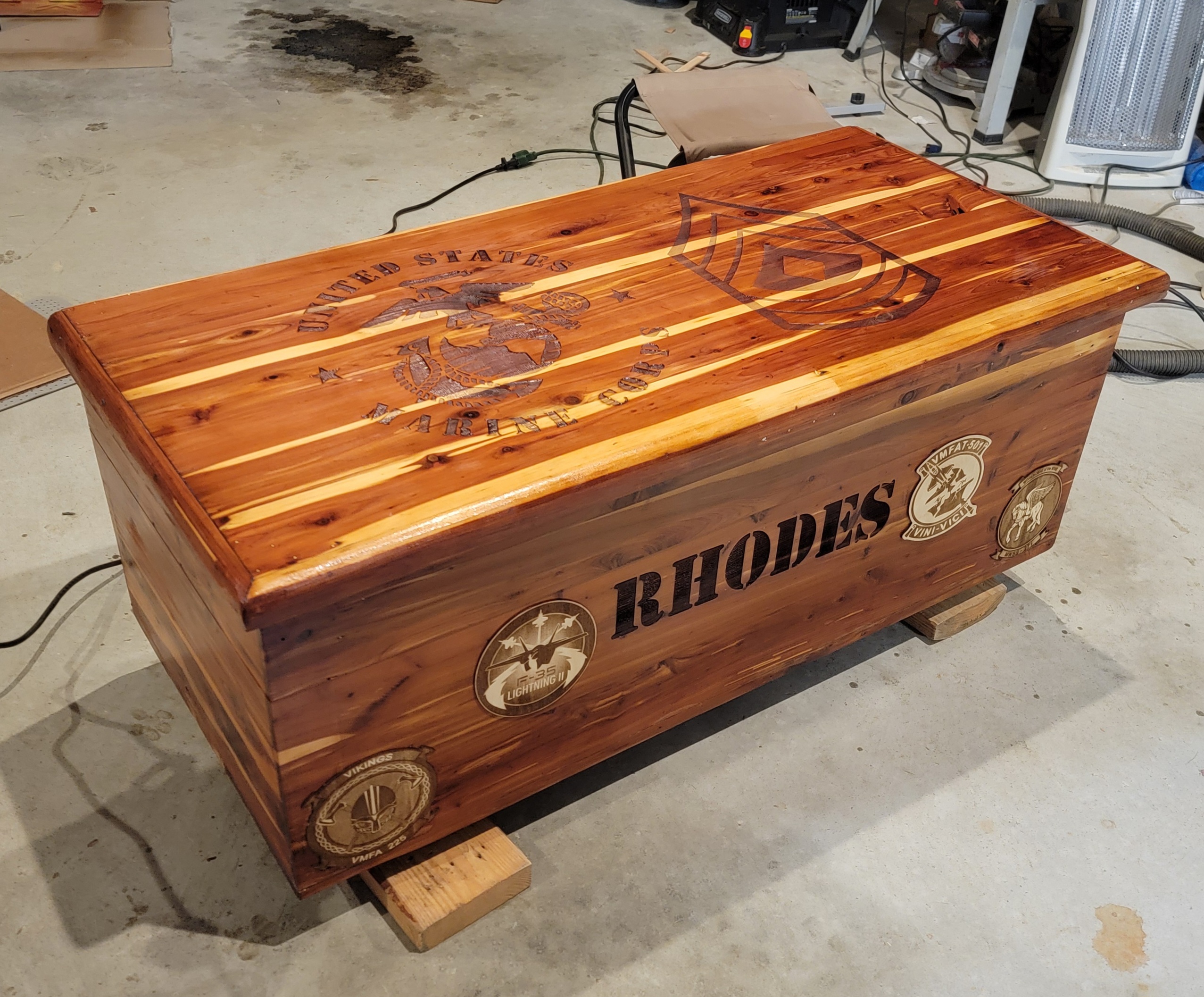 Handcrafted custom woodworking piece