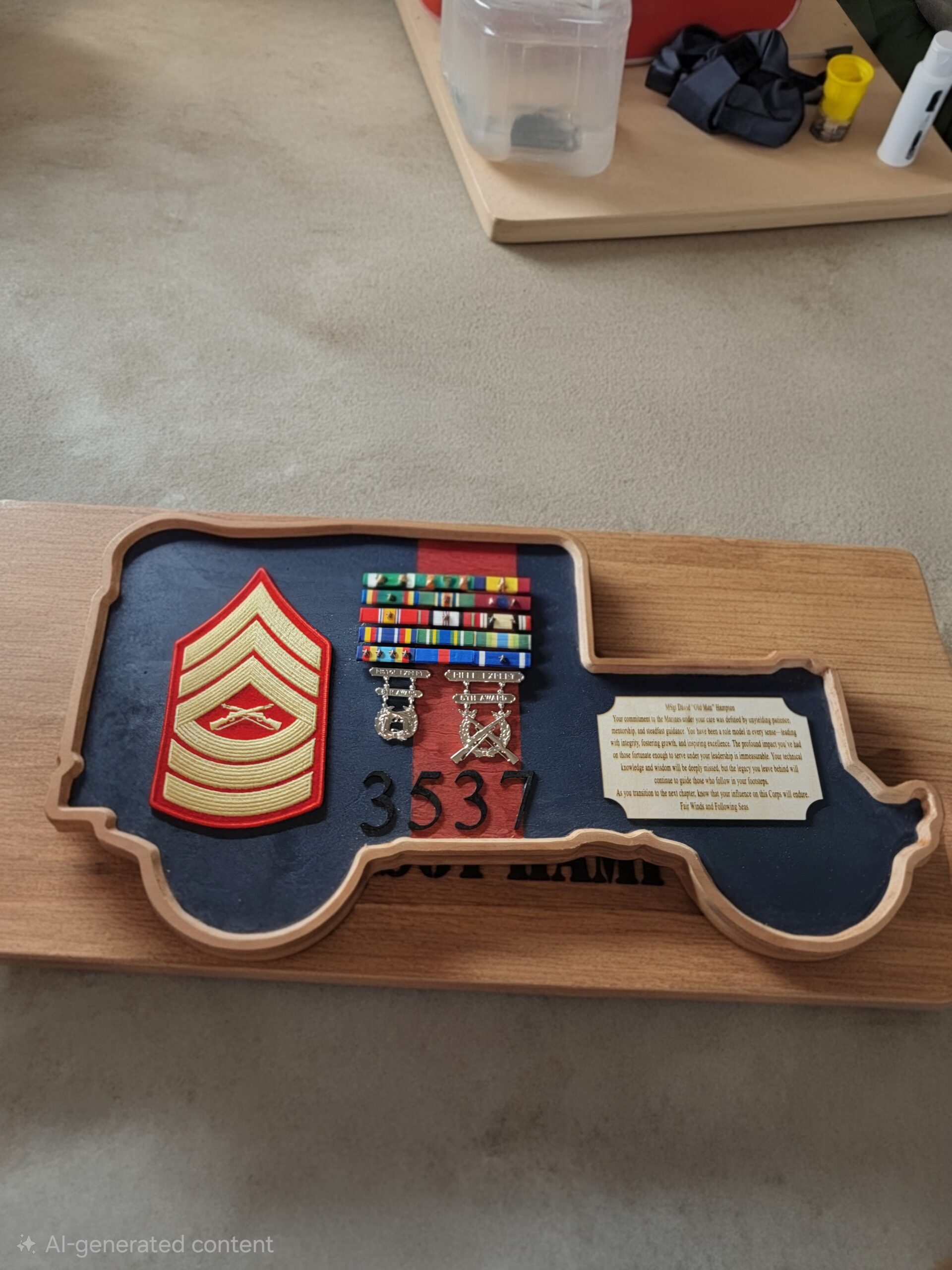 Custom artistic wood design